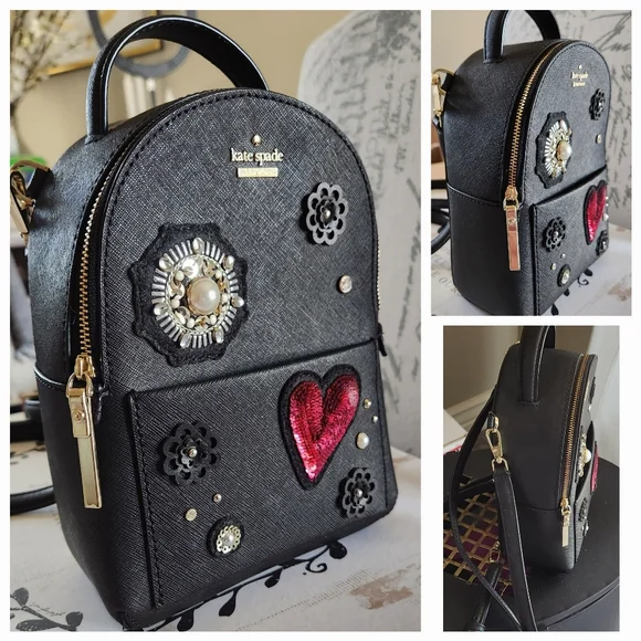 Kate Spade FINER THINGS MERRY - convertible leather mini backpack Beaded, Sequin kate spade | Bags | Kate Spade Finer Things Merry  main image 2